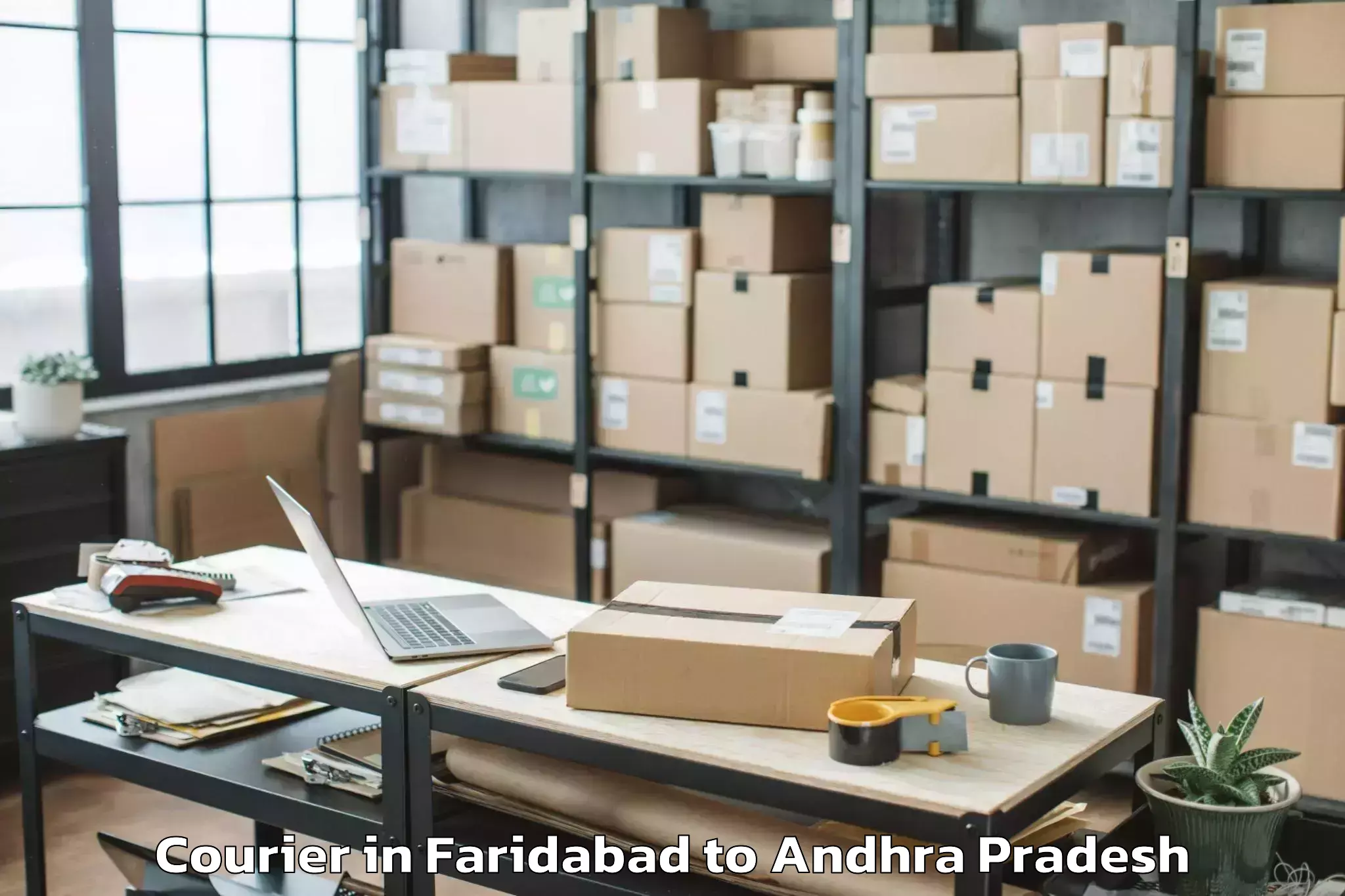 Easy Faridabad to Nuzendla Courier Booking